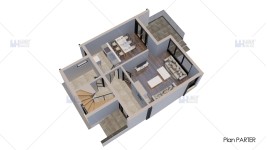 Proiect casa cu mansarda (100 mp) - Anais